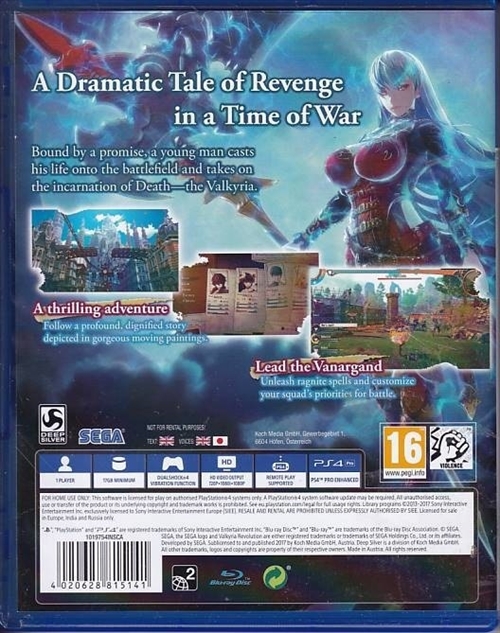 Valkyria Revolution Limited Edition - PS4 (A Grade) (Genbrug)